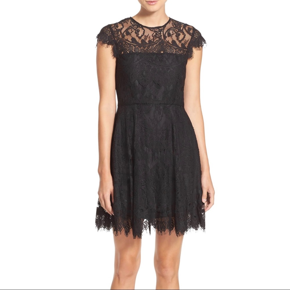 NWT BB Dakota Rhianna Black Lace Mini Dress
